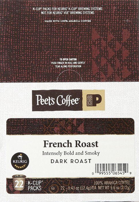 Peet's Coffee & Tea French Roast K-Cup Portion Pack for Keurig K-Cup Brewers, 22 Count N5