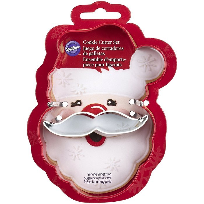 Wilton 2308-3270 2-Piece Christmas Santa Face Cookie Cutter Set