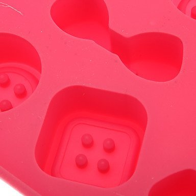 QINF Bowknot Button Shaped Silicone aCandy Jelly Cake Mold Tray Cake Baking Muffin Cupcake Mold