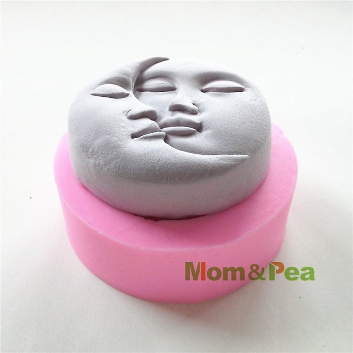 Mom&pea 0523 Faces Shaped Silicone Mould for Fondant Cake Sugar Paste Cake Decoration 3d Cake Toppers Mold Soap... N2