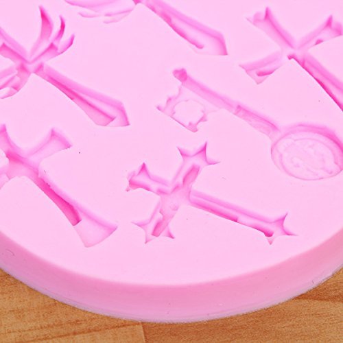 "Jesus Christ Cross Silicone Fandant Mold Chocolate Polymer Clay Mould" shopping N3