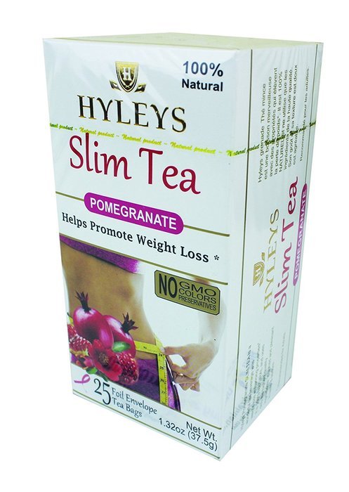 Hyleys Tea Slim Tea, Pomegranate, 25 Tea Bags (1 Pack) N4
