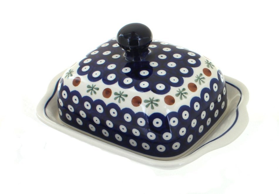 Polish Pottery Nature Butter Dish N2