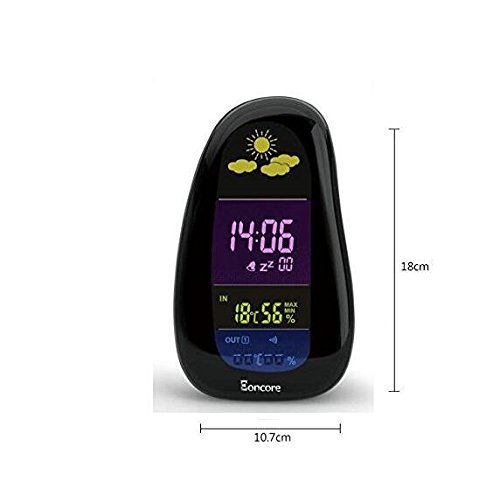 Camonity Cobblestone Shaped Forecast RF Remote Wireless Weather Station In/outdoor Hygrometer Temperature Meter... N3