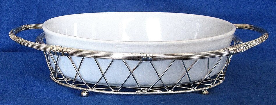 International Silverplated Oval Open Casserole and Caddy N3
