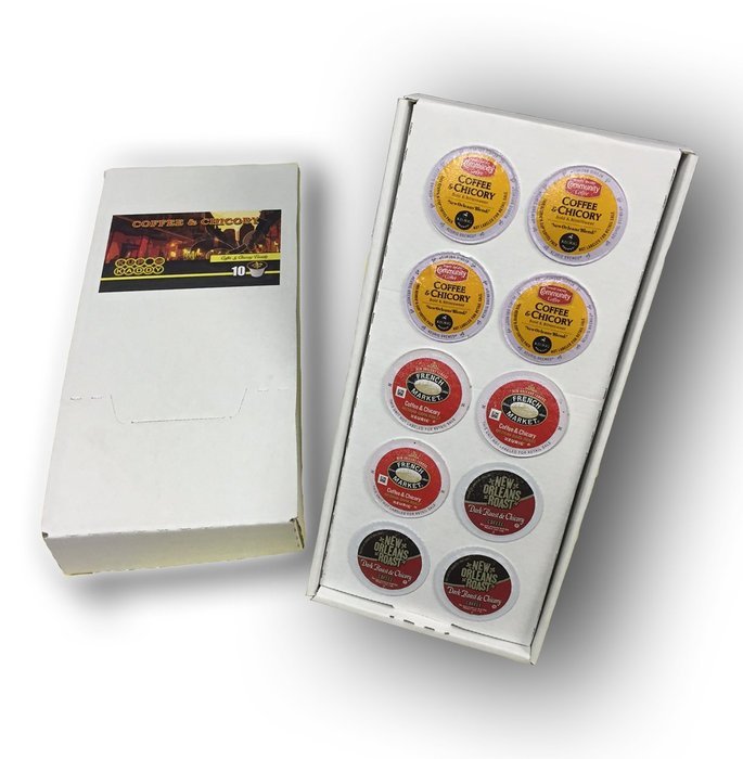 Coffee & Chicory Sampler Keurig K-Cups Variety Box, 10 Count N2