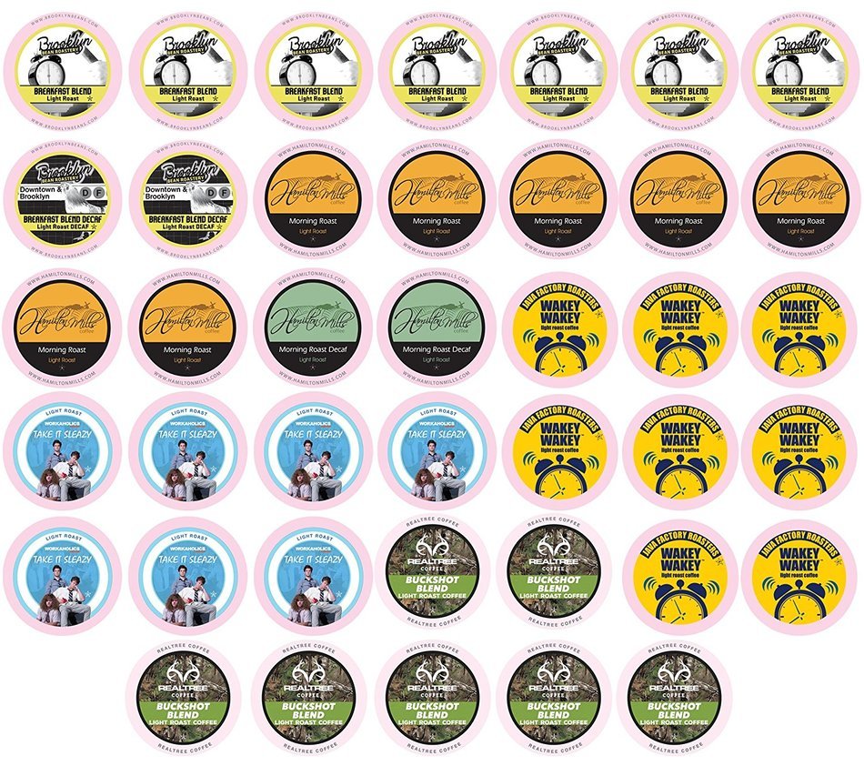 Two Rivers Flavored Sampler Pack Single-Cup Coffee for Keurig K-Cup Brewers, 40 Count