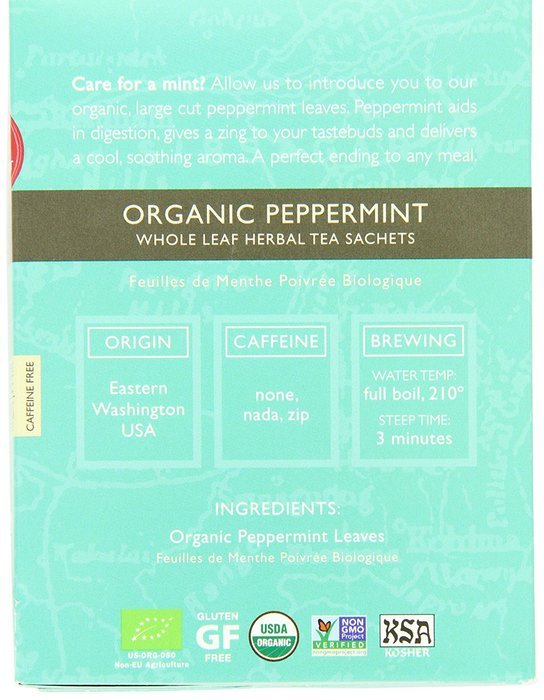 Organic Peppermint Herbal Tea, 15 Count (Pack of 6) N2