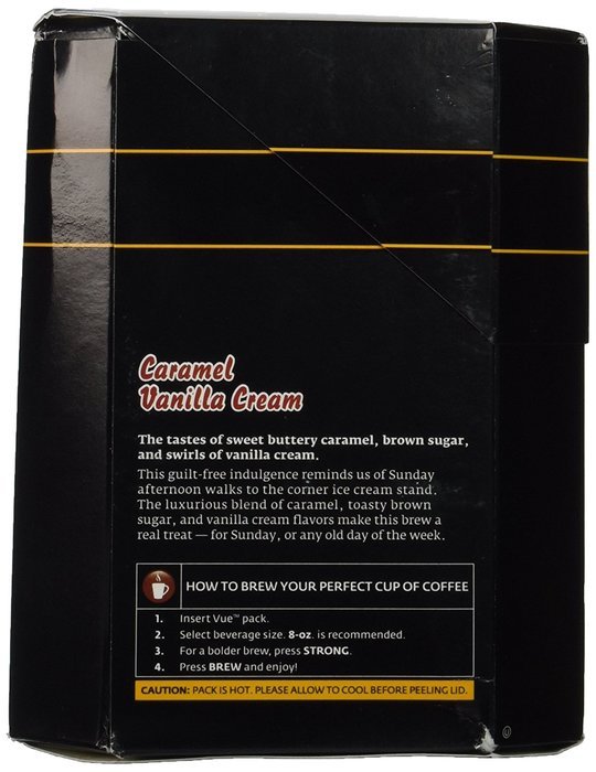 32 Count - Green Mountain Caramel Vanilla Cream Vue Cup For Keurig Vue Brewers N3