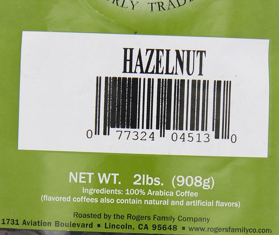 Rogers Family Company Whole Bean Coffee, Hazelnut, 32 Ounce N2
