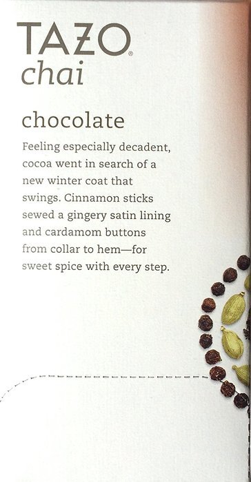 Tazo Chai Tea Chocolate -- 20 Tea Bags N3