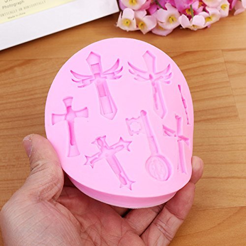 "Jesus Christ Cross Silicone Fandant Mold Chocolate Polymer Clay Mould" shopping N5