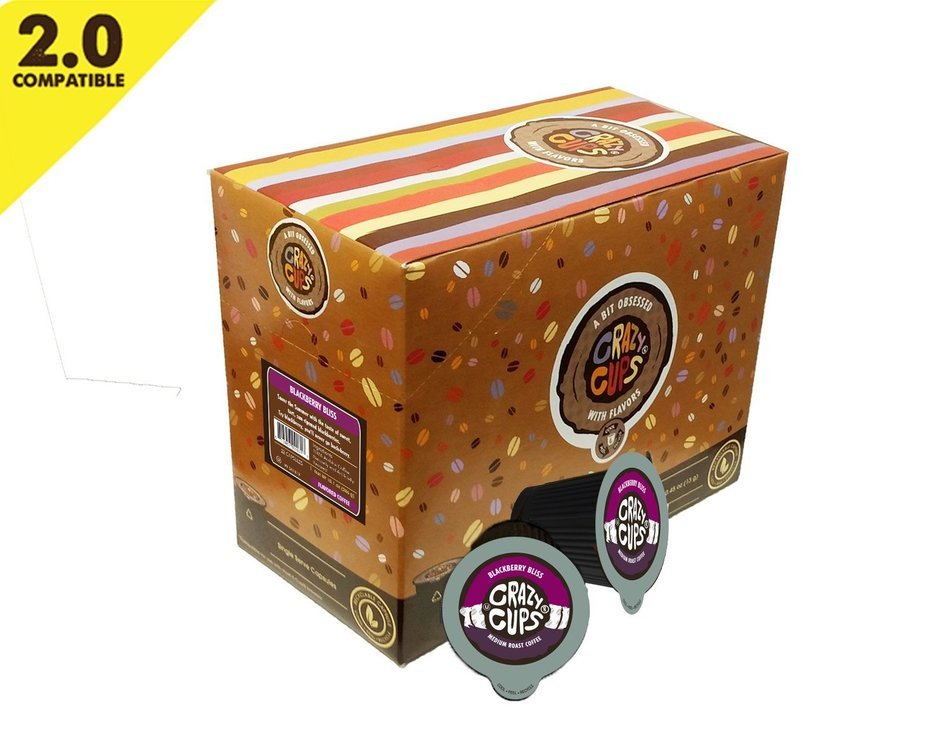 Crazy Cups Crazy Cups Blackberry Bliss Flavored Coffee Single Serve Cups, 22 Count, 22 Count