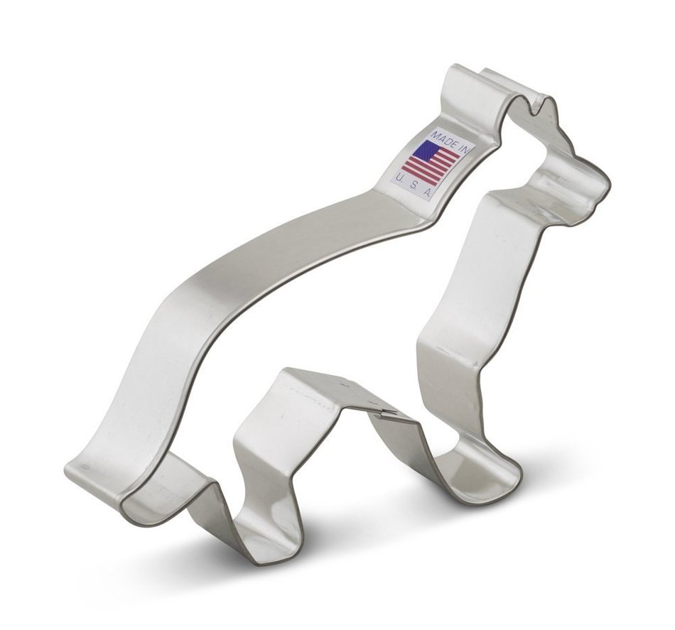 Ann Clark German Shepherd Cookie Cutter - 5 Inches - Tin Plated Steel