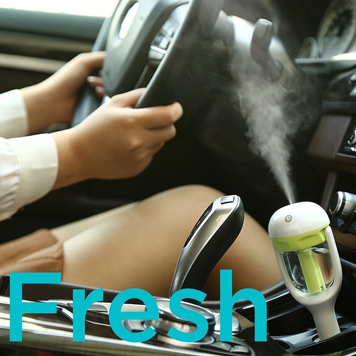 Portable 2-in-1 Mini Ultrasonic Car Air Humidifier Air Purifier and Aroma Diffuser Essential Oil Diffuser for... N4