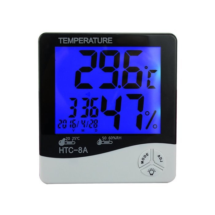 Intsun Multifunction HTC-8A LCD Wireless Digital Night Light Luminous Thermometer Hygrometer Humidity Meter Alarm... N5