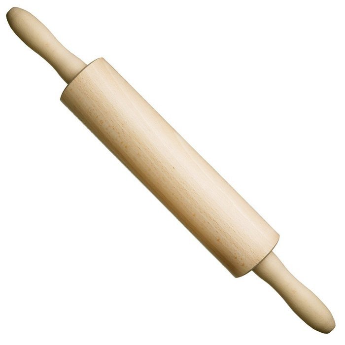 BICB traditional beech wooden revolving rolling pin-Professional-17"-Rolls independent of handles N2