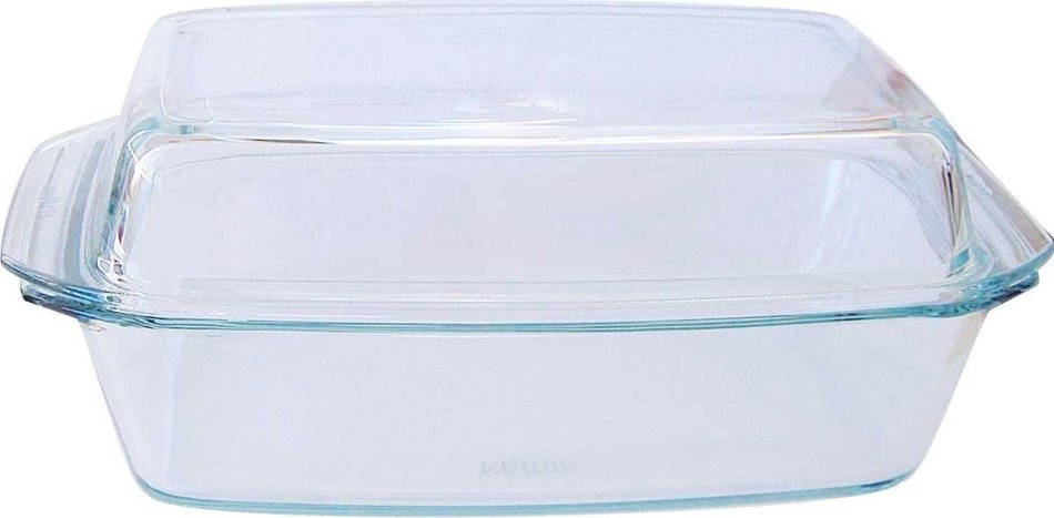 Simax Glassware 7156/7166 Oblong Casserole Pan with High Lid, 3-Quart N3
