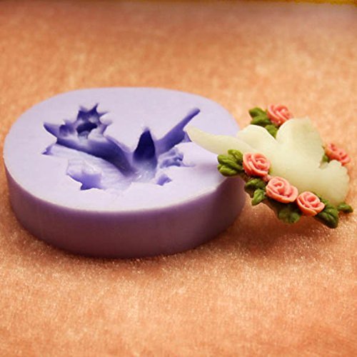 "Peace Dove Rose Silicone Chocolate Mold Fondant Cake Decorating Mould" shopping N5