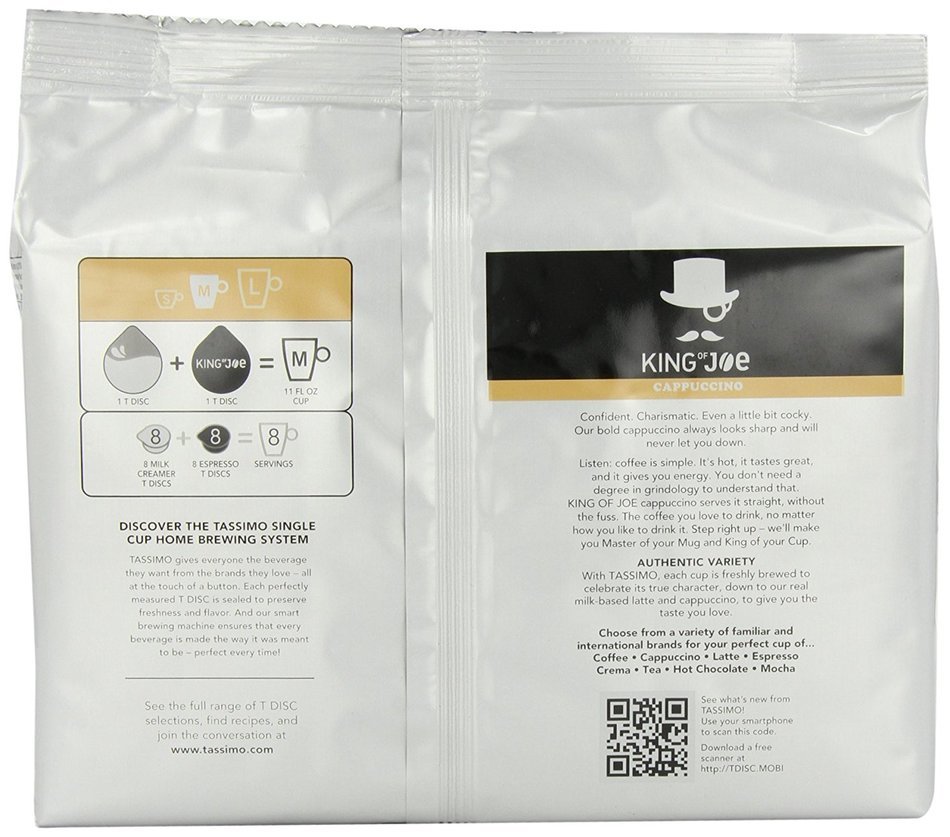 Tassimo King of Joe, Cappuccino, 8 Servings N2