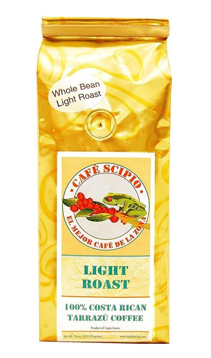 Cafe Scipio Whole Bean Coffee, Light Roast, 1-Pound Bags (Pack of 2) N2