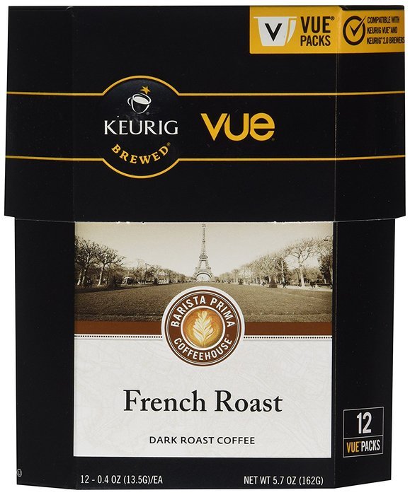 Barista Prima French Roast, Vue Cup Portion Pack for Keurig Vue Brewing Systems (72 Count) N4