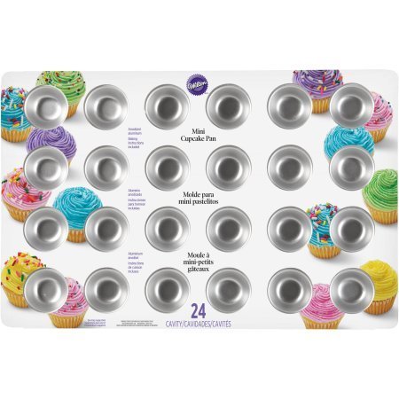 Aluminum Non stick 24-Cavity Mini Cupcake Pan 2105-5120 by Wilton