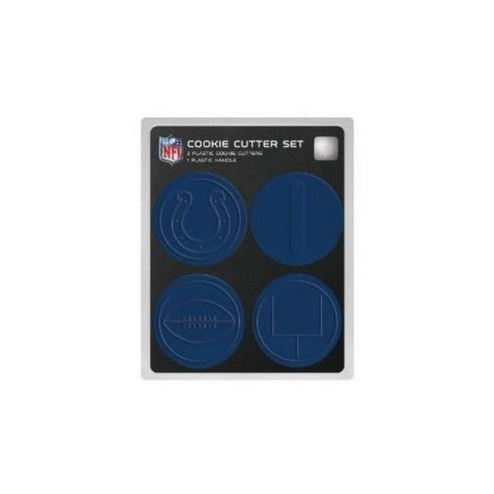 NFL Licensed 4 pieceI Indianapolis Colts Plastic Cookie Cutter Set N2