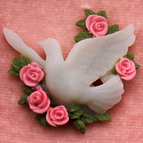 "Peace Dove Rose Silicone Chocolate Mold Fondant Cake Decorating Mould" shopping N7