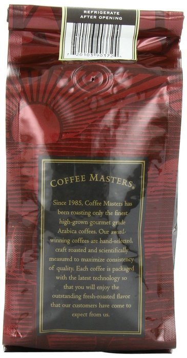 Coffee Masters Flavored Coffee, Caramel Kiss, Whole Bean, 12-Ounce Bags (Pack of 4)(Packaging may vary)