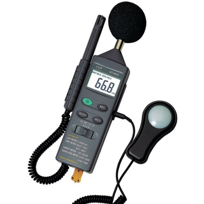 CEM DT-8820 4 in 1 Multifunction Environment Meter with Sound Level Meter, Light Meter, Humidity, and Temperature... N3