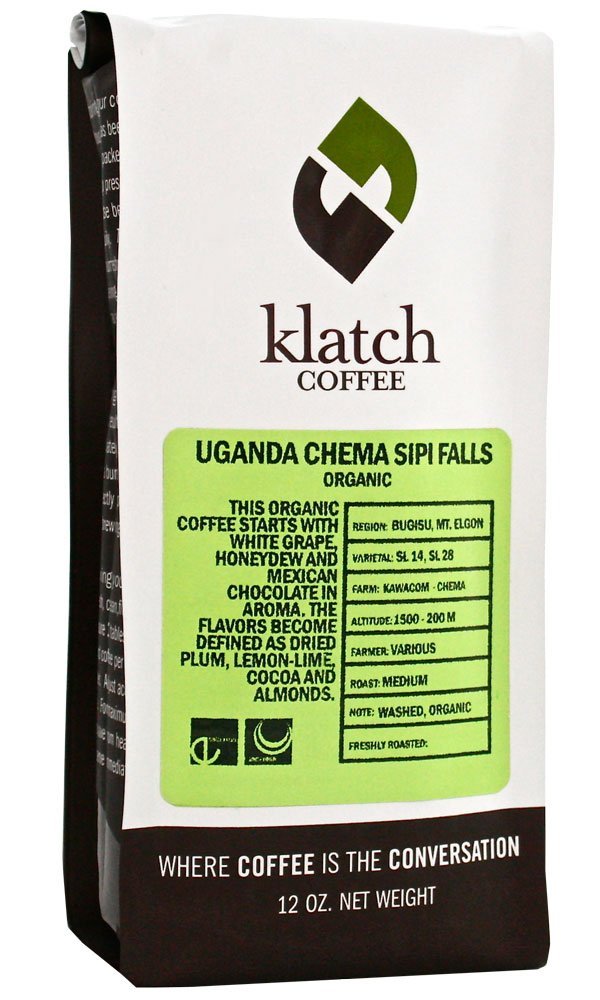 Klatch Coffee "Uganda Chema Sipi Falls" Medium Roasted Organic Shade ...