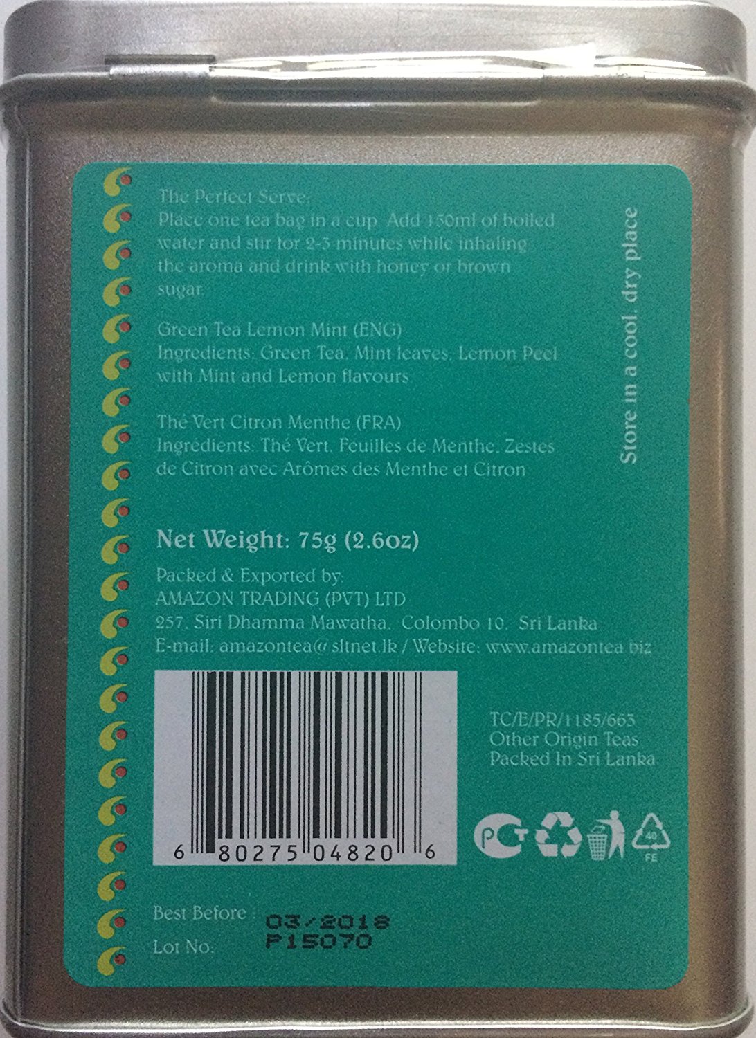 Tea of Life Green Tea Honey Mango 50 Tea Bags N3 free image download