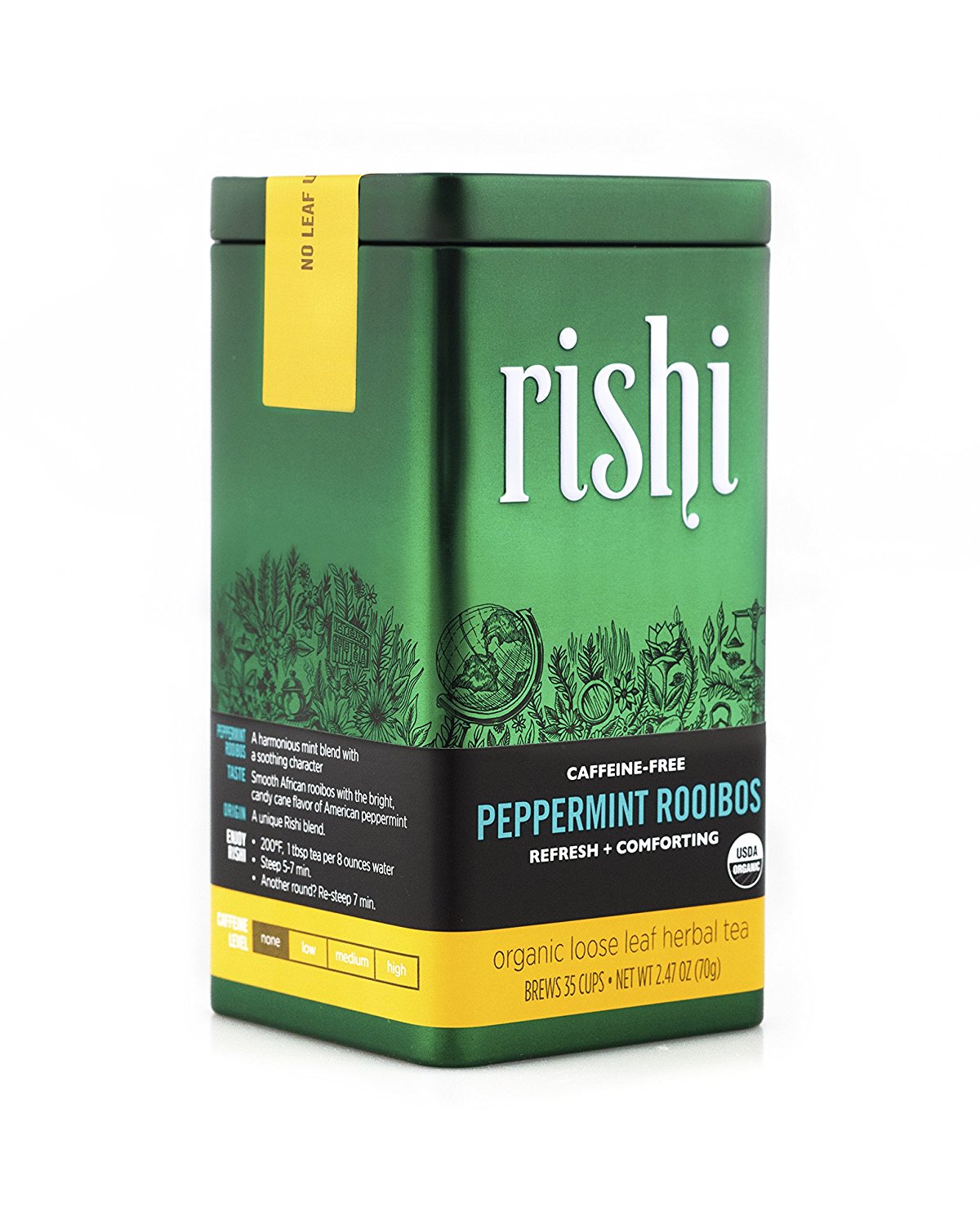 Rishi Tea Organic Peppermint Rooibos Loose Leaf Herbal Tea, 2.46 Ounces