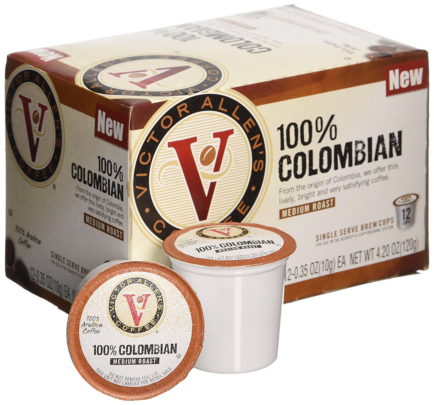 Victor Allen Coffee 100% Colombian, Medium Roast Single Serve Cup For ...