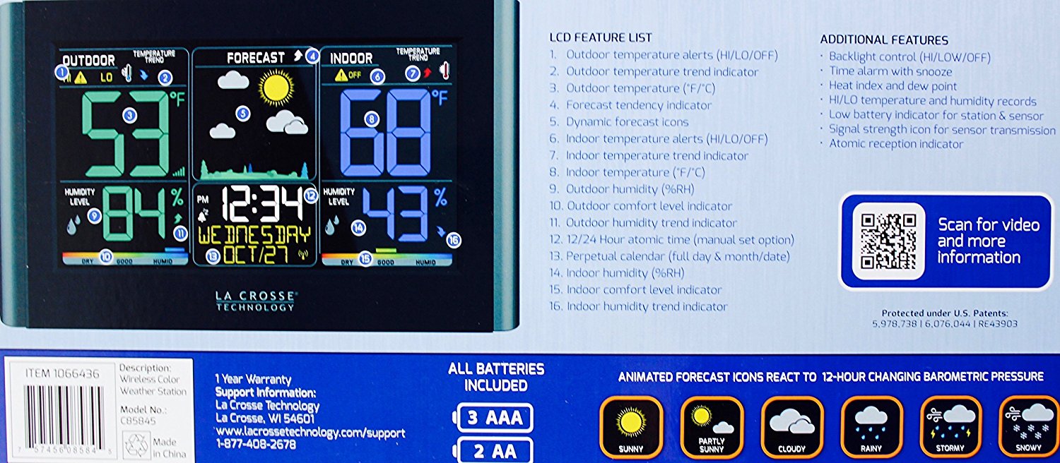 La Crosse Wireless Color Weather Station free image download