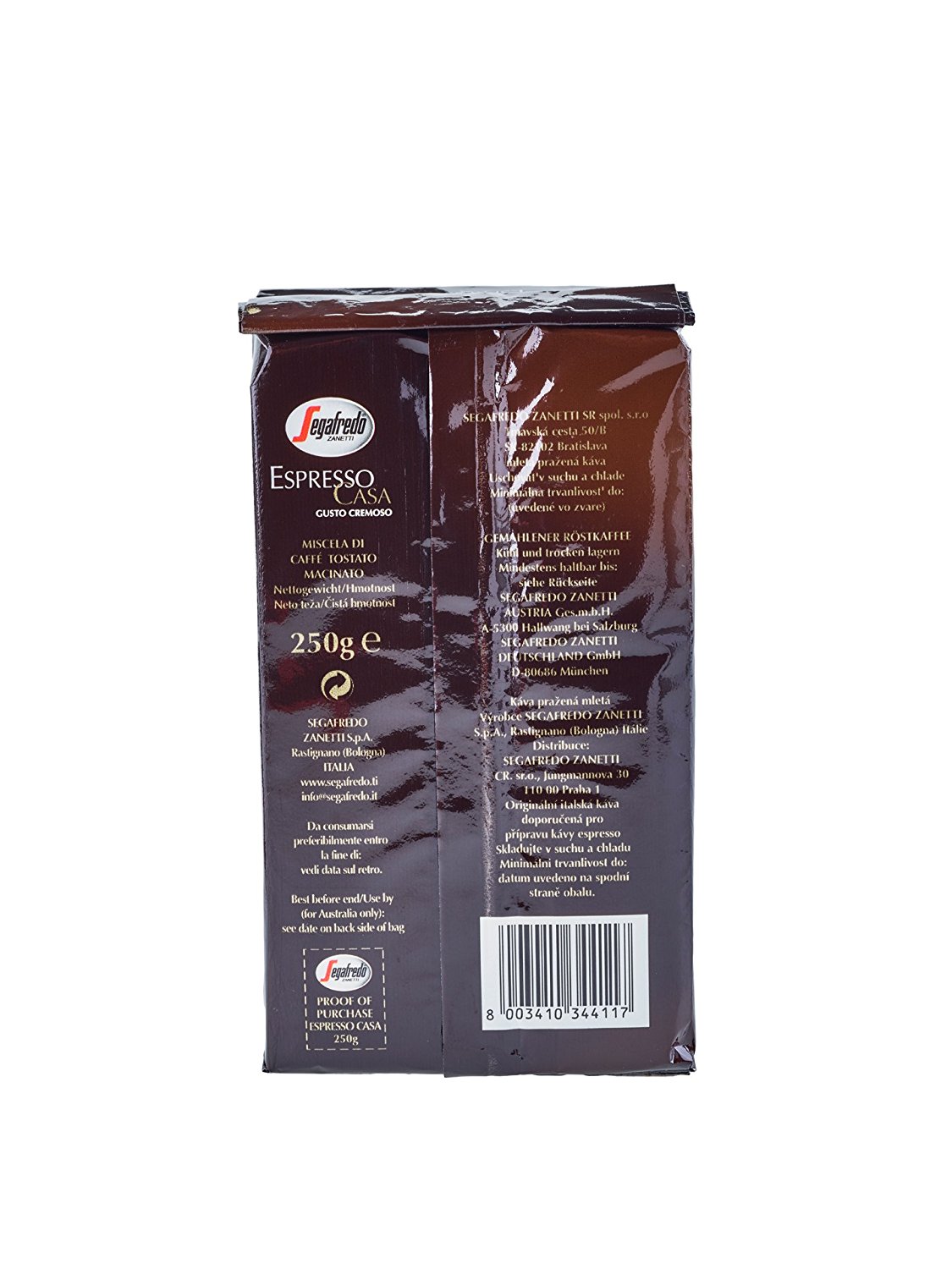 Segafredo Casa Ground Coffee 4 Packs 8.8oz/250g Each free image download