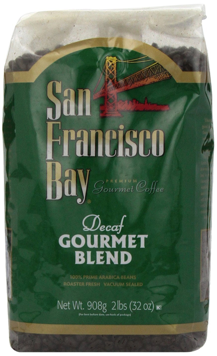 San Francisco Bay Coffee Whole Bean, Decaf Gourmet Blend Coffee, 32 ...