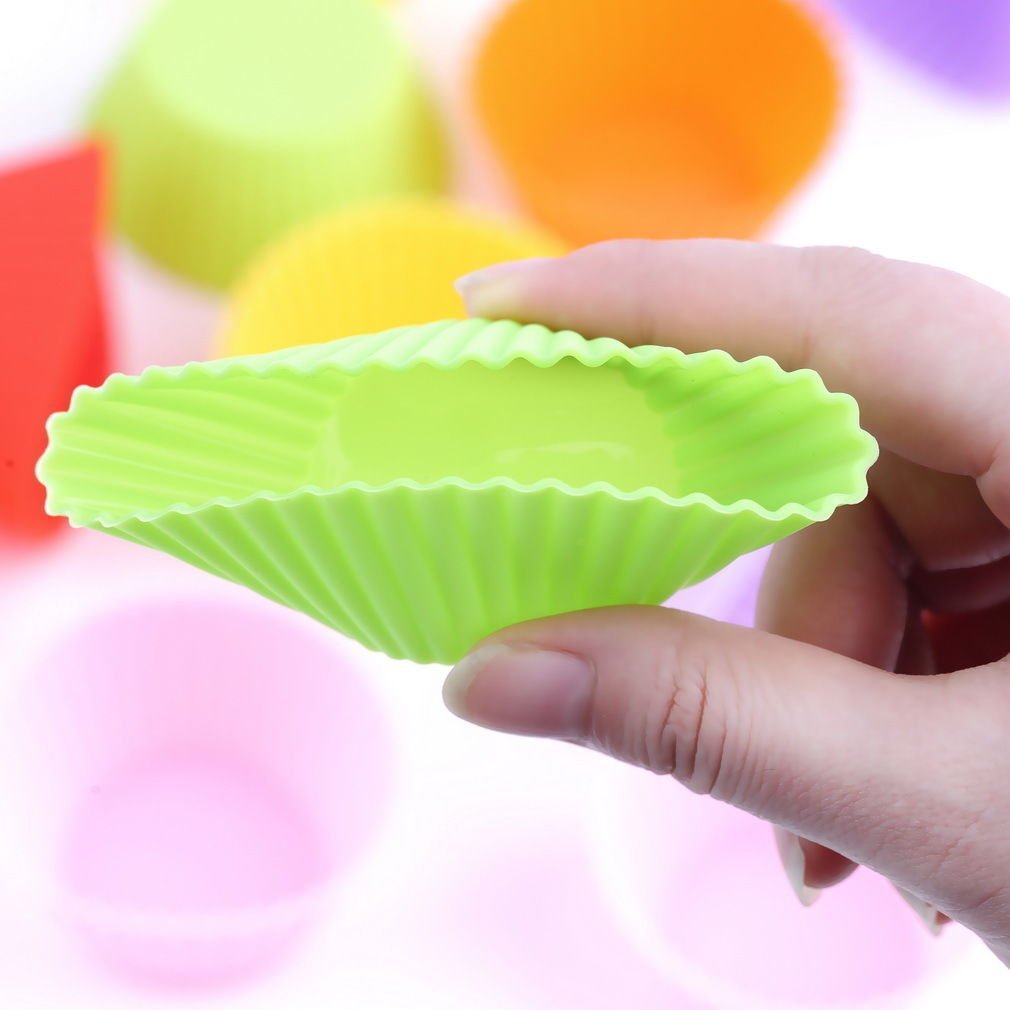 12-pack Reusable Mini Muffin Silicone Baking Cups / Cupcake Liners N6 ...