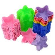 Buytra 10 Pack Reusable Silicone Cupcake Liners Muffin Cups Baking Cups BPA Free Food Grade,Heart Shape N2