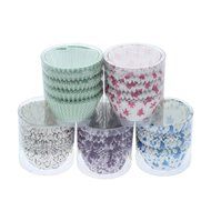 Crystallove 600pcs Random Colorful Paper Cupcake Liners Muffin Cups Baking Wrappers (Top Size2.5"x600pcs) N18