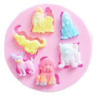 Chariot trading - Cute puppy silicone mold,Fondant Cake Decorating Tools