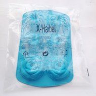 X-Haibei Rose Flower Donut Mini Bundt Cake Soap Ice Cream Jello Mold Silicone Round