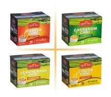 Chai Tea Latte - Cardamom Spiced Tea 40 Latte Tea Pouches By QuikTea N4