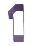 R&amp;M Number 1&quot; Cookie Cutter Purple with Brightly Colored, Durable, Baked-on Polyresin Finish