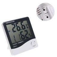 TRADERPLUS LCD Display Temperature and Humidity Hygrometer Meter with Alarm Clock Hygrometer N2