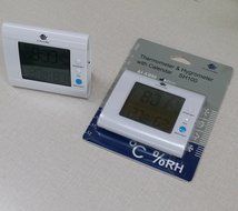 SH100 White Indoor Thermometer and Hygrometer with Calendar N10