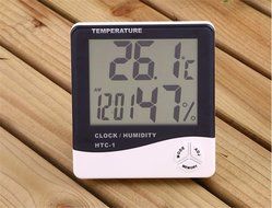 TRADERPLUS LCD Display Temperature and Humidity Hygrometer Meter with Alarm Clock Hygrometer N3