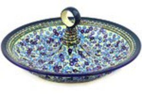 Polmedia Polish Pottery 14-inch Stoneware Bowl with Handles H7368D Hand Painted from Zaklady Ceramiczne in Boleslawiec... N4
