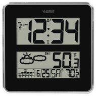 La Crosse Technology 512B-811 Large Atomic Digital Wall Clock with Forecast &amp; Weather